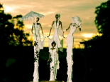 Collection of Ladies in White at Sunset