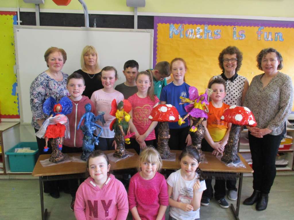 Eco Committee Create ‘Fantasy Sculptures’ for their Fairy Garden at St. Colmcille’s P.S. Claudy